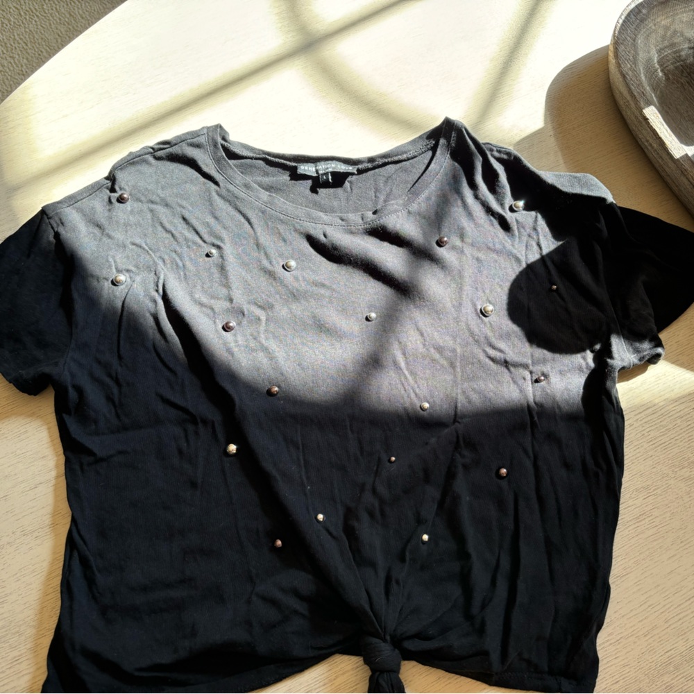 Saks fifth ave embellished crop shirt